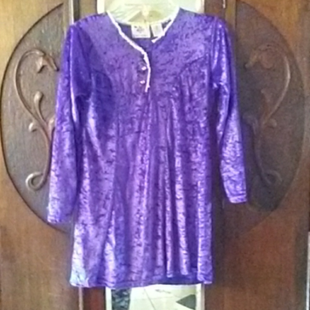 Purple velvet dress